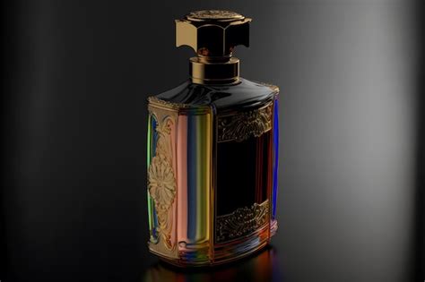 Una Botella De Perfume Mujer Eau De Parfum En Botella Aislada En Negro