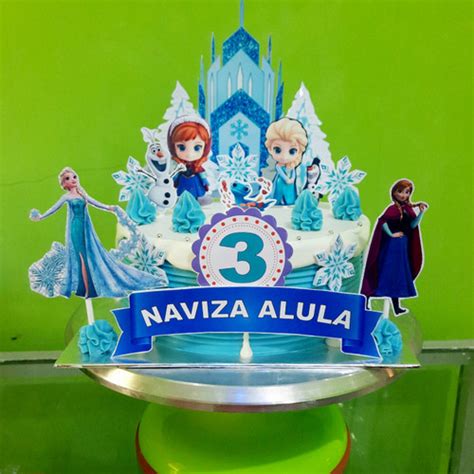 Jual Topper Cake Frozen Topper Birthday Murah Custom Nama Gratis