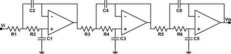 Sixth Order Vcvs Low Pass Butterworth Filter Download Scientific Diagram