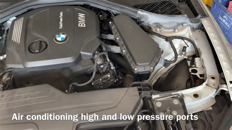 Bmw Series Air Conditioning Refill Connectors Location Youtube