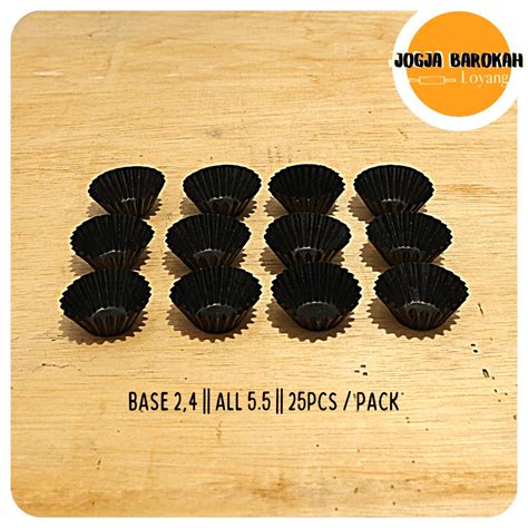 Jual KERTAS CUPCAKE KERTAS NASTAR PACK MINI HITAM 5 5 GLASSINE PAPER