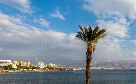 Public Beaches of Eilat - Famous Tourist Resort City Stock Photo ...