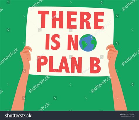 Hands Banner There No Plan B Stock Vector Royalty Free 1919100050