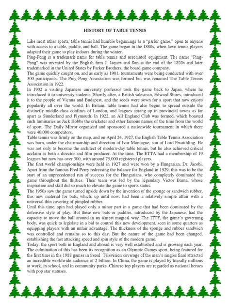 History And Origins Of Table Tennis Pdf Table Tennis Summer Olympic Sports