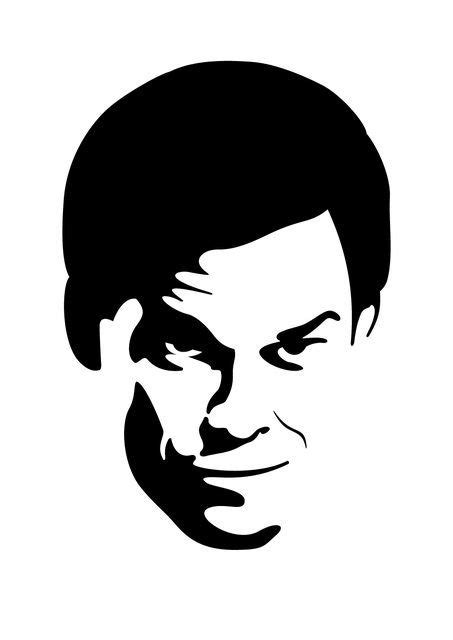 Dexter Stencil Template Face Stencils Stencil Art Stencil Graffiti