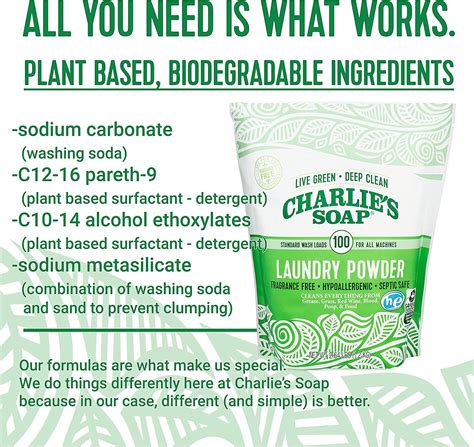 Charlie S Soap Laundry Powder 100 Loads Fragrance Free