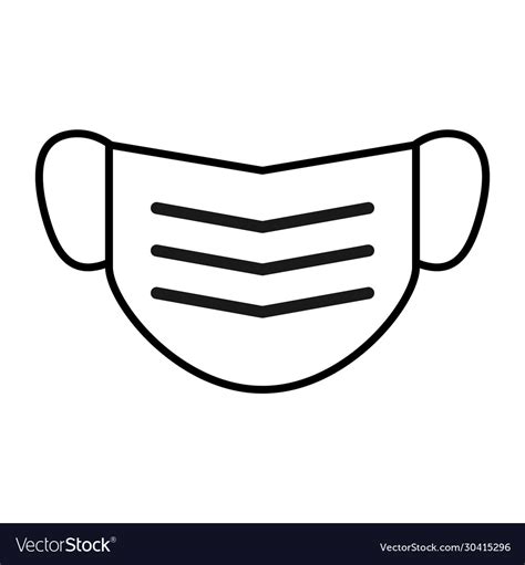 Mouth mask icon safety breathing symbol isolated Vector Image