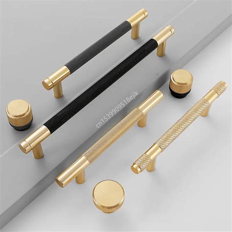 Nordic Light Luxury Gold Grey Black Handles For Cabinets And Drawers