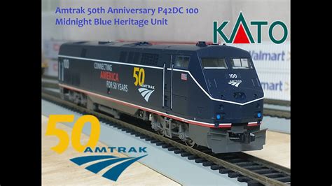 KATO Amtrak 50th Anniversary P42DC 100 Midnight Blue Review YouTube