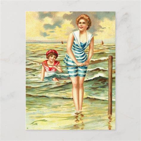 Vintage Bathing Beauties Postcard Zazzle Bathing Beauties Vintage