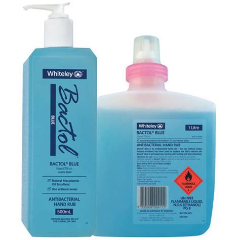 70 Hand Sanitizer Bactol® Blue Whiteley 500 Ml 1000 Ml