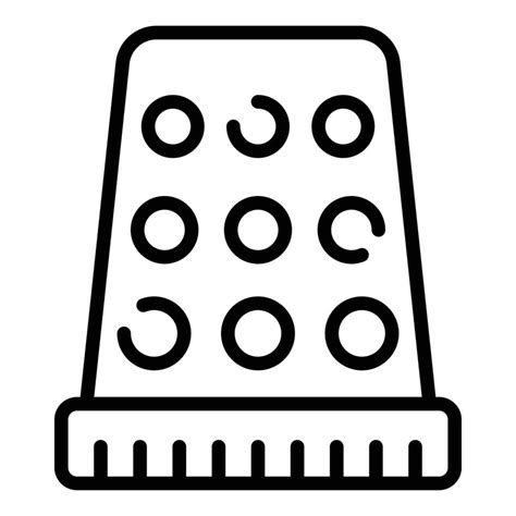 Sew thimble icon, outline style 15603559 Vector Art at Vecteezy