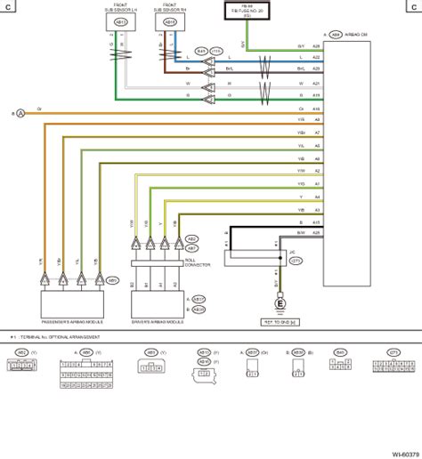 Subaru Legacy Service Manual - Airbag system wiring diagram - Wiring system