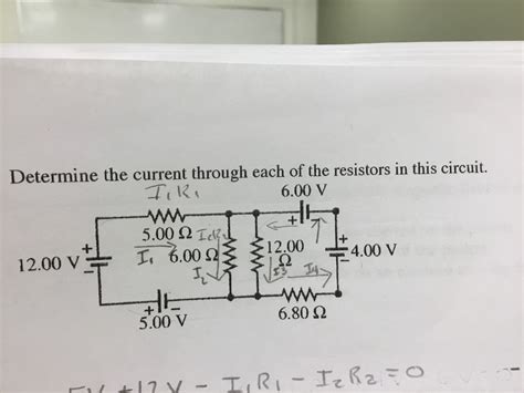 Solved Determine The Current Through Each Of The Resistors