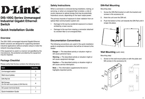 D-LINK DIS-100G-5W QUICK INSTALLATION MANUAL Pdf Download | ManualsLib