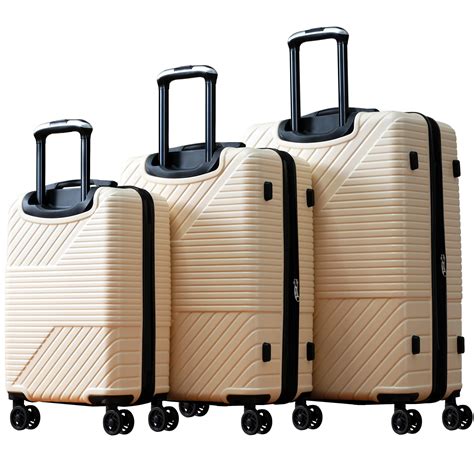 Merax Luggage Sets Piece Suitcases Set Abs Expandable Wheels