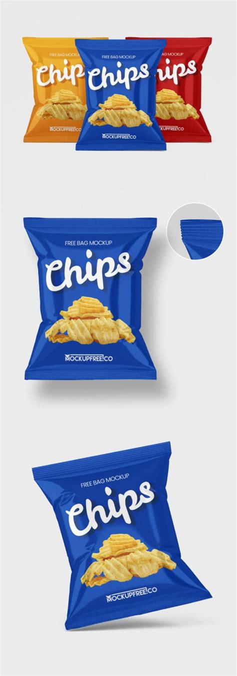 Free Packet Chips Bag Mockup Mockuptree