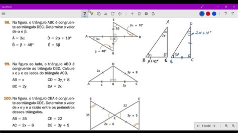 98 Na Figura O Triângulo Abc é Congruente Ao Triângulo Dec Determine