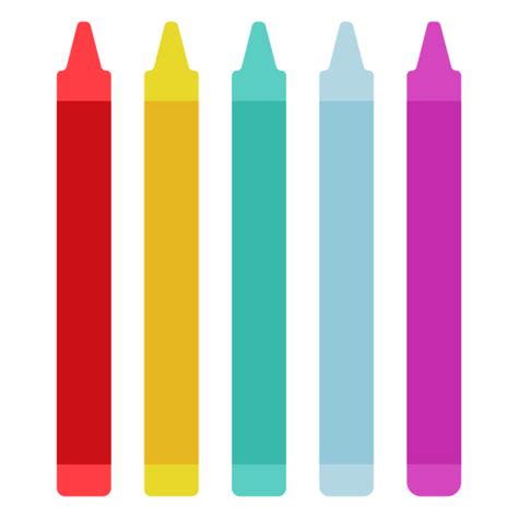 Color Crayons Flat Icon PNG & SVG Design For T-Shirts