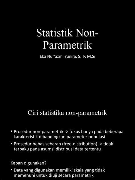 Statistik Non Parametrik Pdf