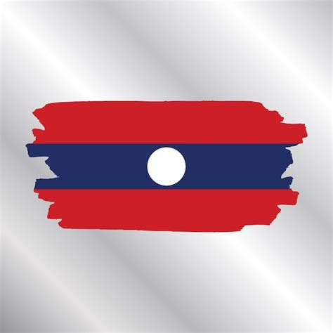 Ilustra O Do Modelo De Bandeira Do Laos Vetor Premium