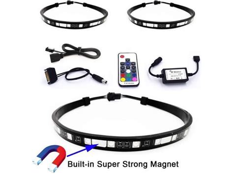 Airgoo Magnetic Computer Led Strip Kit 2pcs 15inch Pc Rgb Led Strip