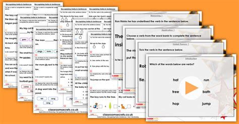 05 Recognising Verbs In Sentences Classroom Secrets