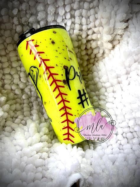 Baseball Softball Tumbler Dirt On My Diamond Sports Etsy