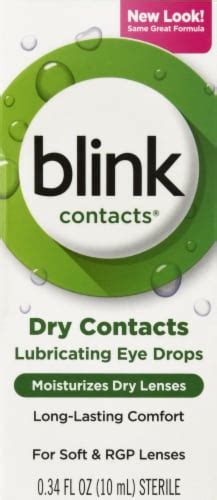 Blink Contacts Lubricating Moisturizing Eye Drops For Soft And Rgp