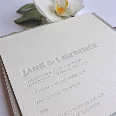 Embossed Card Wedding Invites At Ida Obrien Blog