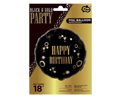 Balon Foliowy Happy Birthday B G Party 46cm Okazje Urodziny