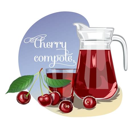 Premium Vector Cherry Compote