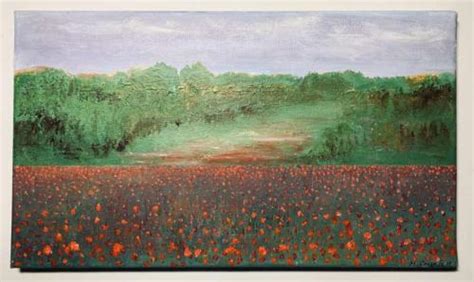 Les Coquelicots Peinture Acrylique Par Michel Croze