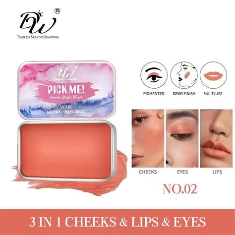 Dw In Makeup Clay Lipstick Blush Eyeshadow Waterproof Lip Soap Matte Nude Lip Tint