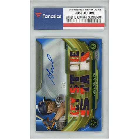 Autographed Houston Astros Jose Altuve 2019 Topps Triple Threads Multi