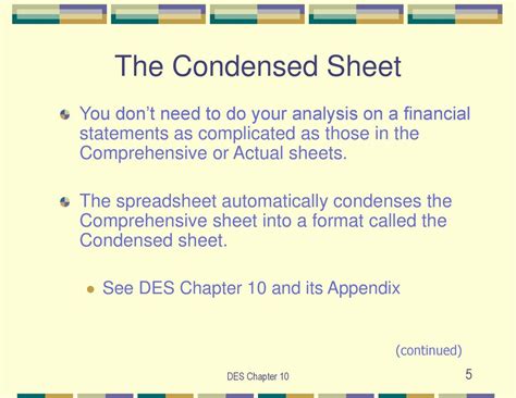 daves chapter  condensed financial statements  financial analysis