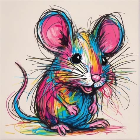 abstract colorful mouse drawing art  stock photo public domain