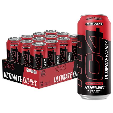 C4 Ultimate 300mg Caffeine Sugar Free Energy Drink Fruit Punch