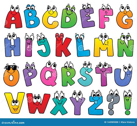 Cartoon Alphabet Topic Image 1 Stock Vector Illustration Of Happy