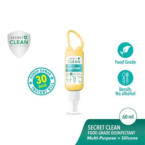 Jual Secret Clean Disinfectant Liquid Spray 60 Ml Silicone Secret