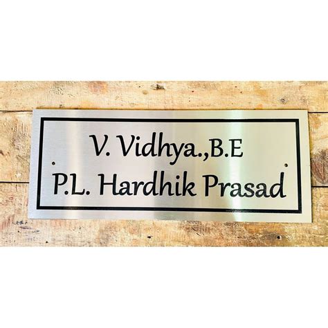 Stainless Steel 304 Engraved Company Name Plate