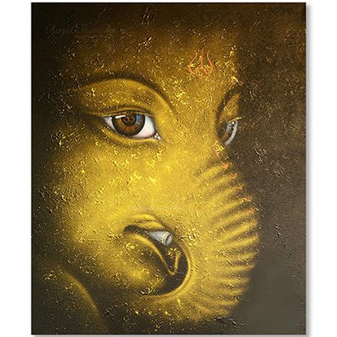 Abstract Ganesha Paintings On Canvas - Painting Photos