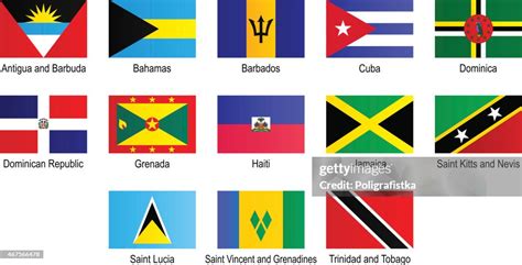 Flags Caribbean Countries High-Res Vector Graphic - Getty Images