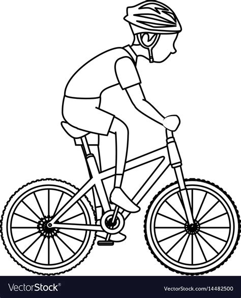 Man riding bike icon Royalty Free Vector Image