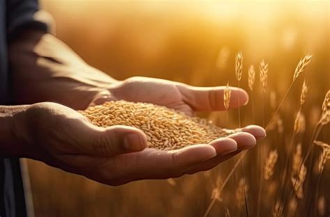 Premium Ai Image A Person Holding Wheat In Their Hands