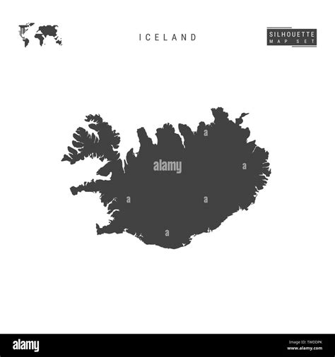 Outline Map Iceland Stock Vector Images Alamy