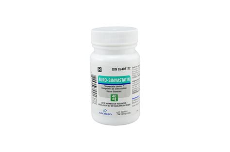 Auro Simvastatin 40mg Tab 100 Btl Auro Pharma Canada