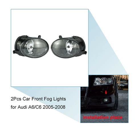 Front Left Right Bumper Fog Light Lamp Halogen Light For Audi A C