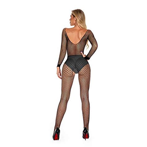 Samcbandu Women Sexy Lingerie Fishnet Bodystocking Bodysuit Babydoll