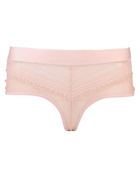 Riachuelo Calcinha Hot Pant Renda Mariah Lilly Rosa Claro
